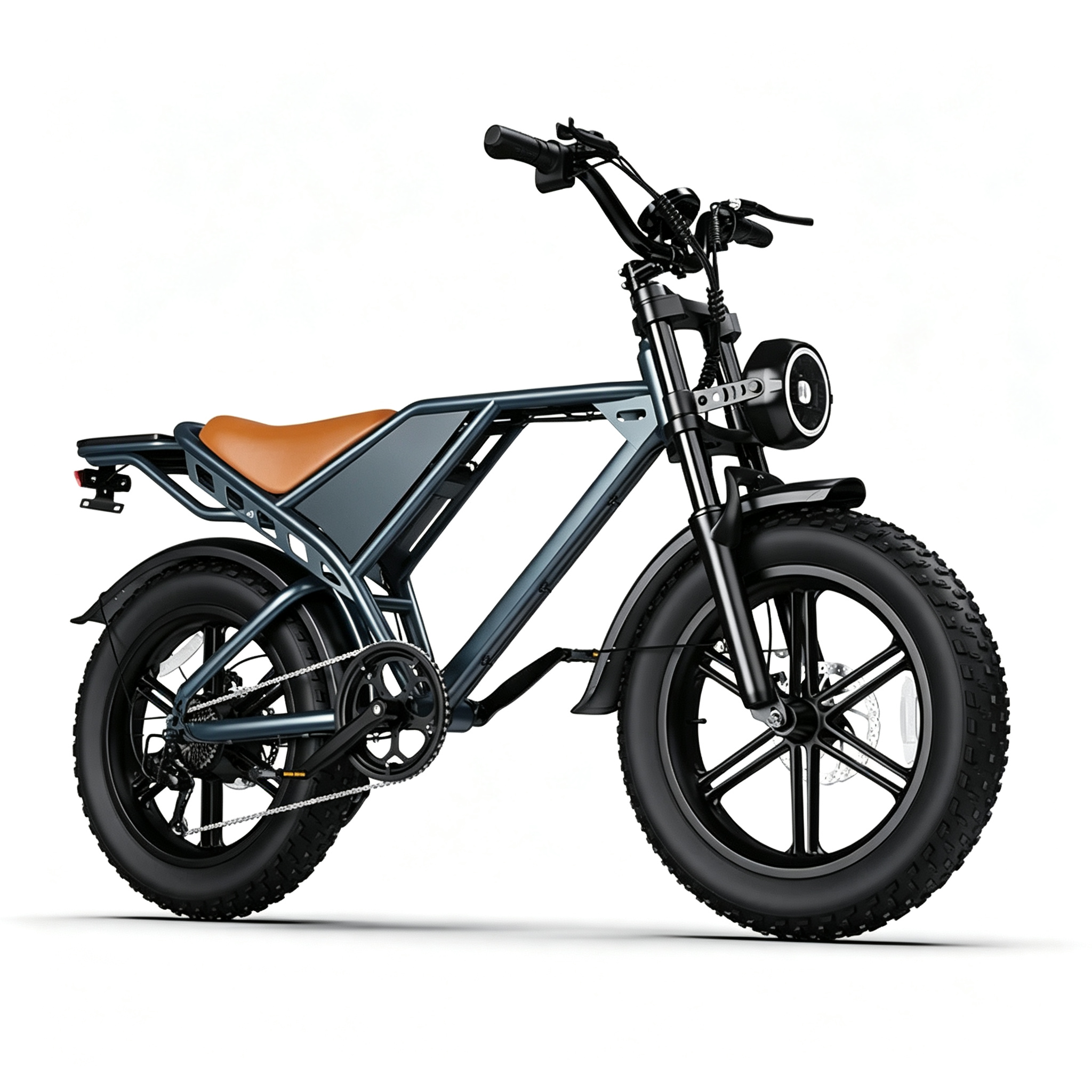Retro Full Suspension Fat Tire Electric Bike For Adults