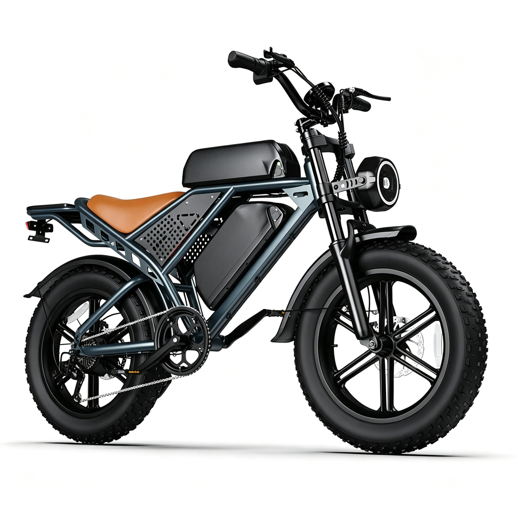 Retro Full Suspension Fat Tire Electric Bike For Adults