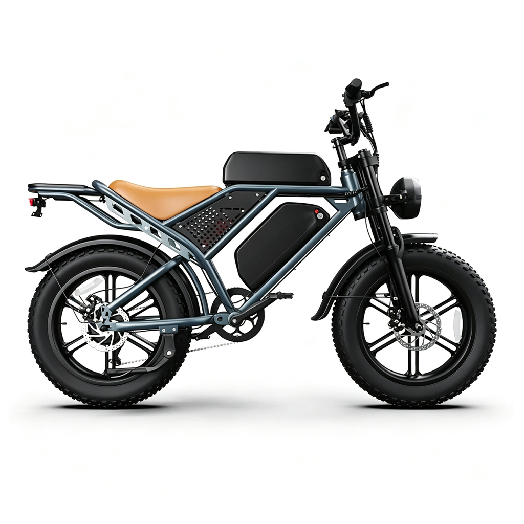 Retro Full Suspension Fat Tire Electric Bike For Adults