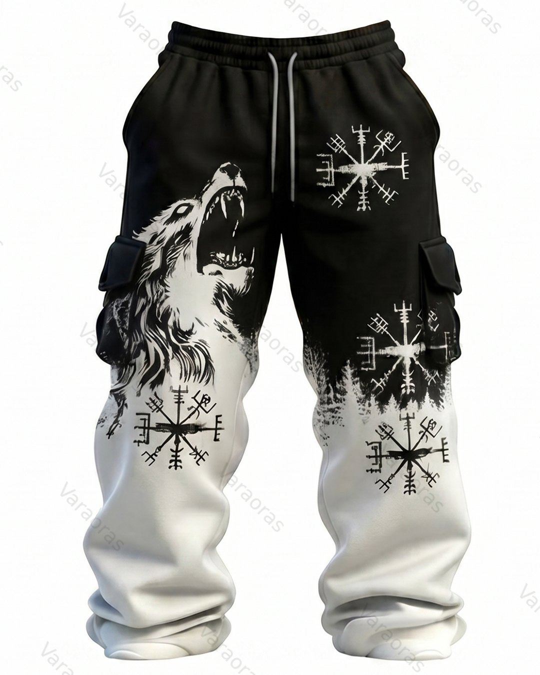 (Short Set) Men's Fashion Embroidered Hoodie and Pants Two-Piece Set  1836