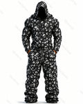 Men's Fashion Skull Print Hoodie & Pants Two-Piece Set 2335