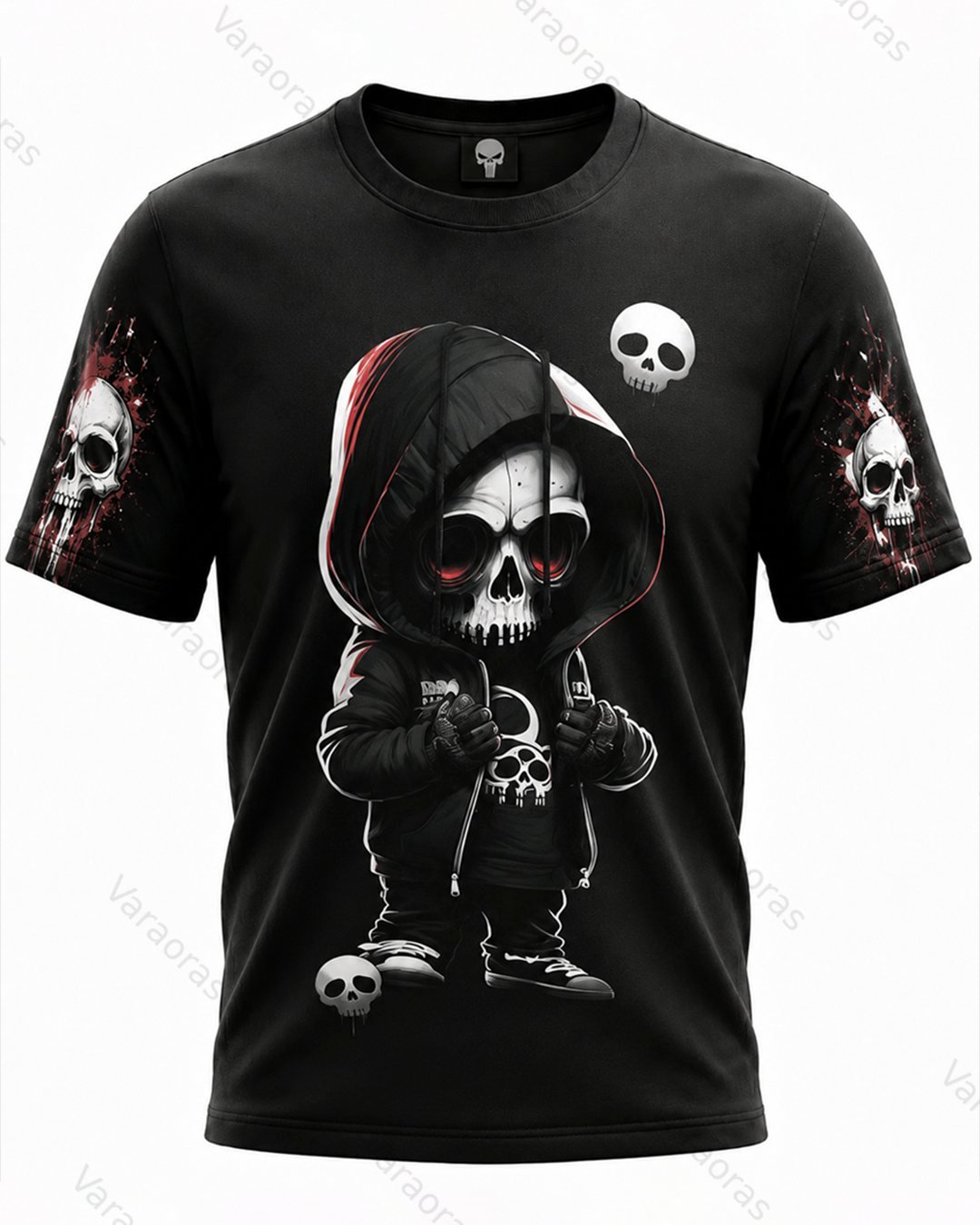 Men's Fashion Skull Print Hoodie & Pants Two-Piece Set 4099