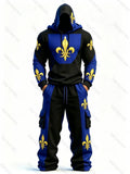 Men's Fashion Embroidered Hoodie and Pants Two-Piece Set4356