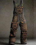 Men's Summer Outdoor Fashion Viking-Embroidered Overalls 7983