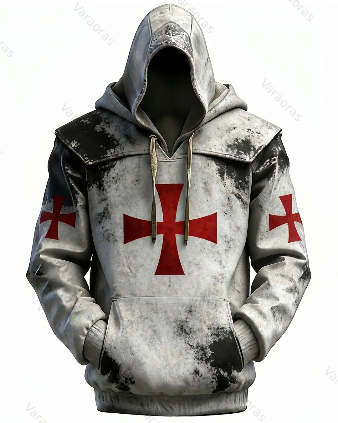 (Short Set) Men's Spring Fashion Color-Block Embroidered Hoodie and Pants Two-Piece Set  4070