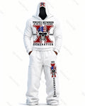 Men's Fashion Skull Print Hoodie & Pants Two-Piece Set 8504