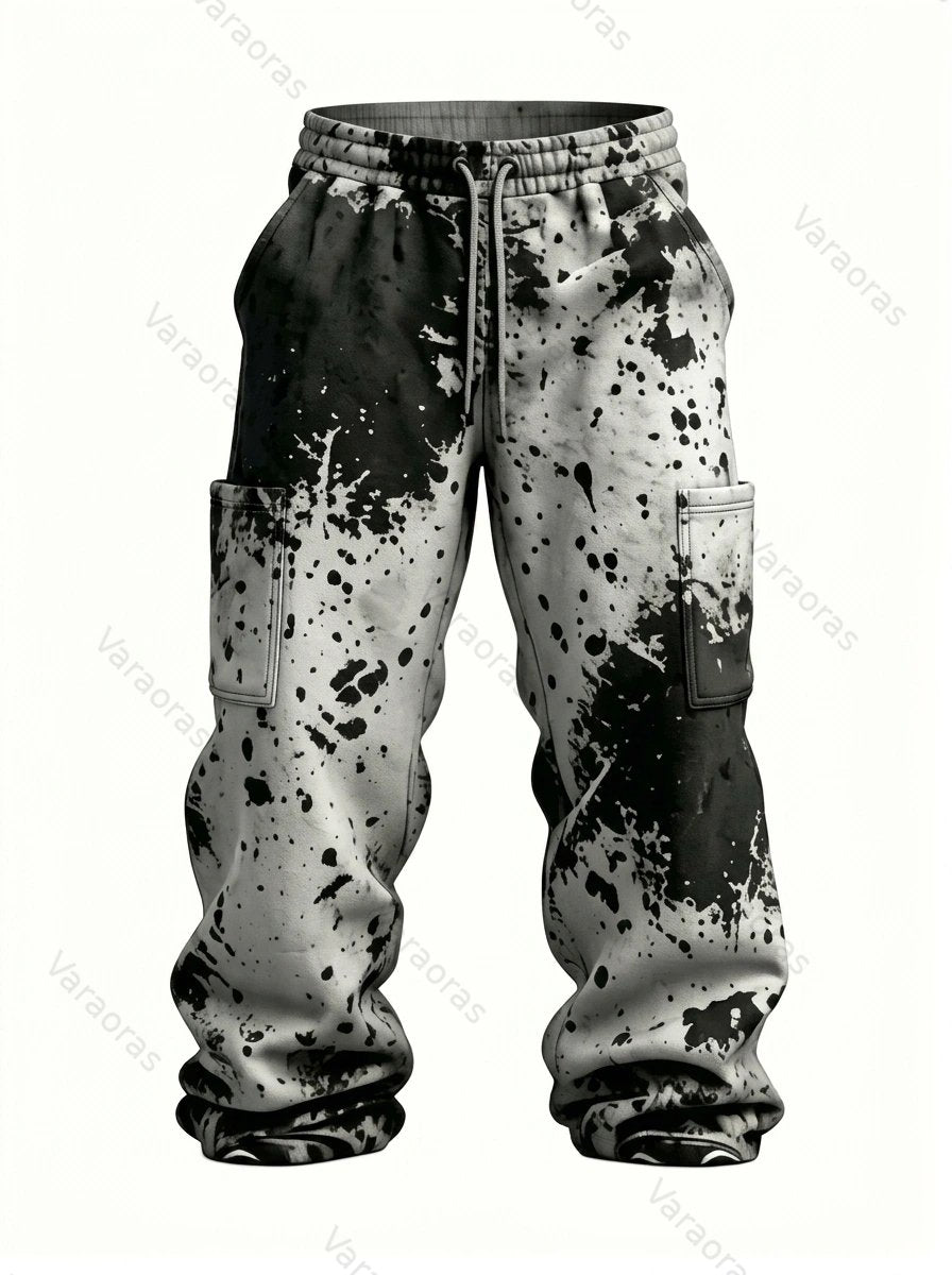 Men's Fashion Viking Contrast Color Embroidered Hoodie & Pants Two-Piece Set 4050