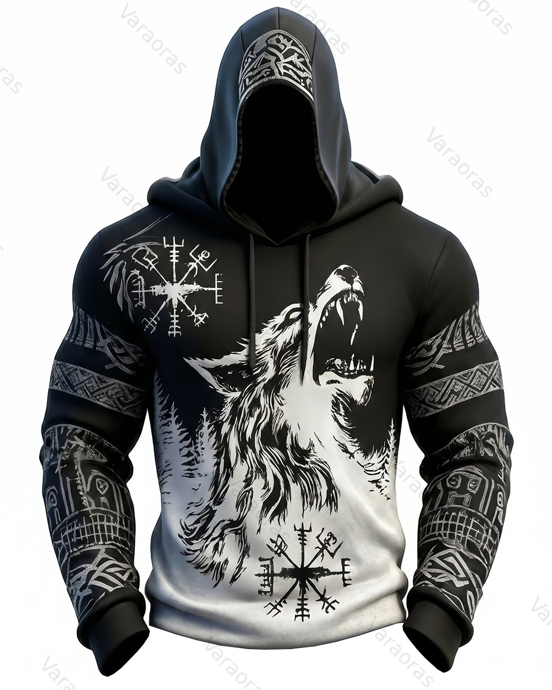 Men's Fashion Embroidered Hoodie and Pants Two-Piece Set  1836