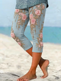 Women's Outdoor Fashion Floral Embroidered Leggings  8742