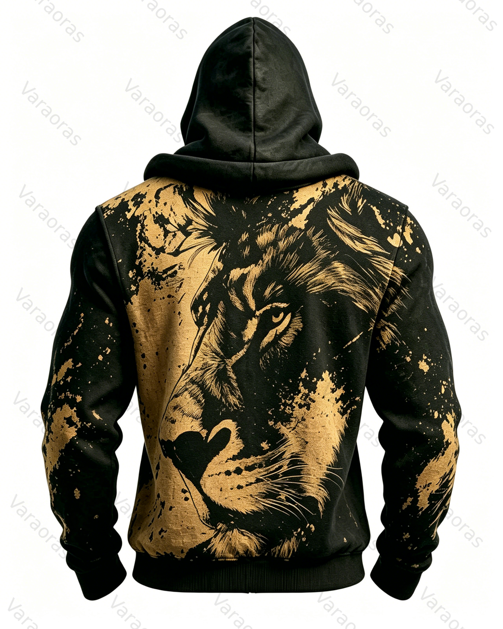 Men's Fashion Viking Contrast Color Embroidered Hoodie & Pants Two-Piece Set 2591