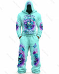 Men's Fashion Skull Print Hoodie & Pants Two-Piece Set 2669