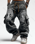 Men's Summer Outdoor Fashion Trousers with Viking Tree of Life Trousers 6716