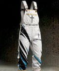 Men's Summer Fashion Faith Cross Print Overalls 2769
