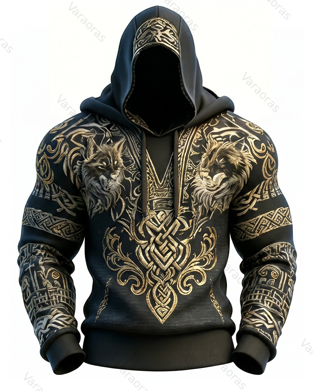 Men's Fashion Embroidered Hoodie and Pants Two-Piece Set  2906