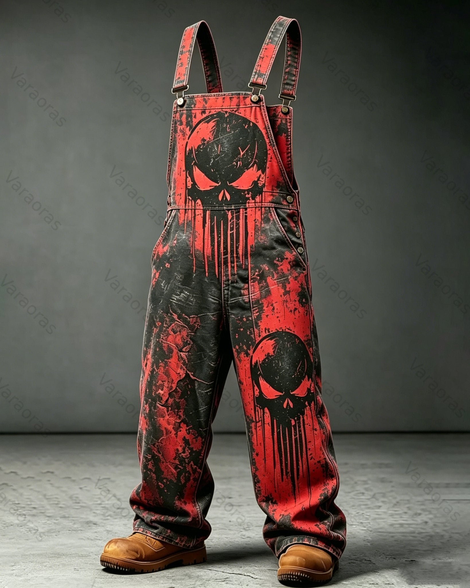 Men's Summer Outdoor Fashion Viking-Embroidered Overalls 3089