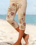 Women's Outdoor Fashion Floral Embroidered Leggings  9460