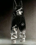 Men's Summer Outdoor Fashion Viking-Embroidered Overalls 5666