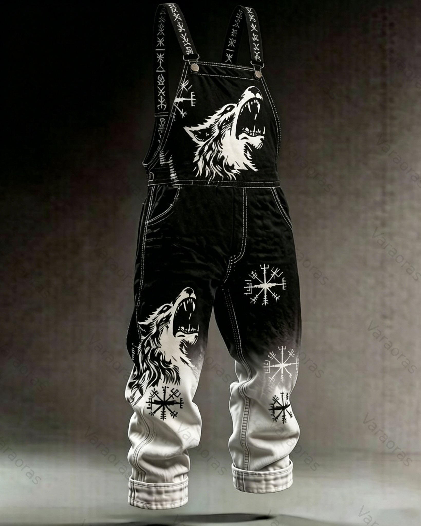 Men's Summer Outdoor Fashion Viking-Embroidered Overalls 5666