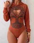 Viking Print Women's Hooded Jumpsuit Two-Piece Set 1876