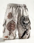Men's Summer Outdoor Fashion Viking-Embroidered Shorts 4289